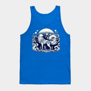 Lunar Guardian Okami Wolf - Enchanted Nighttime Protector Tank Top